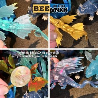 (Chọn mẫu) Mô hình Bí kíp luyện rồng Dragon mini có cánh mới nhất, nhựa nhũ cao cấp - CUTE BEE