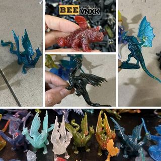 (Chọn mẫu) Mô hình Bí kíp luyện rồng Dragon mini có cánh mới nhất, nhựa nhũ cao cấp - CUTE BEE