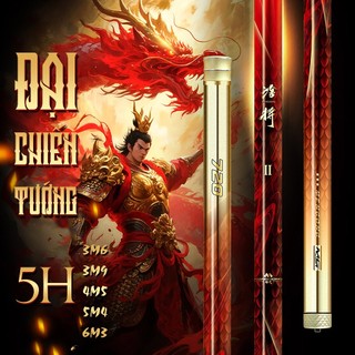 Cần Câu Đài Đại Chiến Tướng 5H Giá Rẻ Cần Câu Tay Thiết Kế Vẩy Rồng Bắt Mắt Tặng Kèm Ngọn Phụ