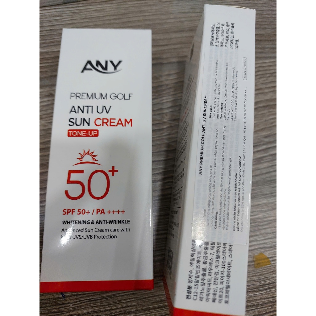 Kem Chống Nắng Tone Up Any Premium Golf Anti UV SPF50+ PA+++++QUÀ