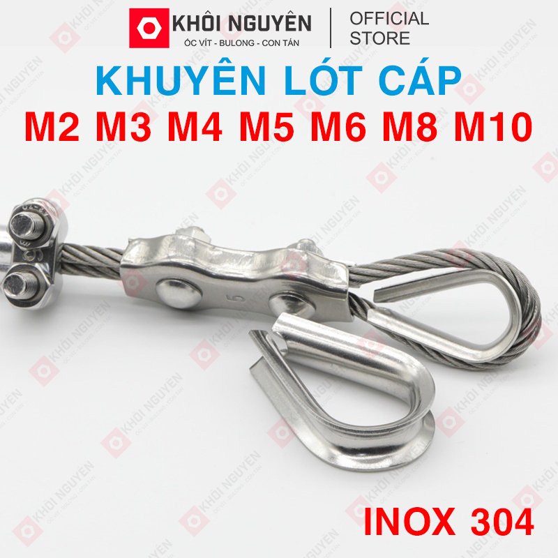 Khuyên Lót Cáp Inox 304 – Bảo Vệ Dây Cáp, Chống Gỉ, Gia Tăng Độ Bền ...