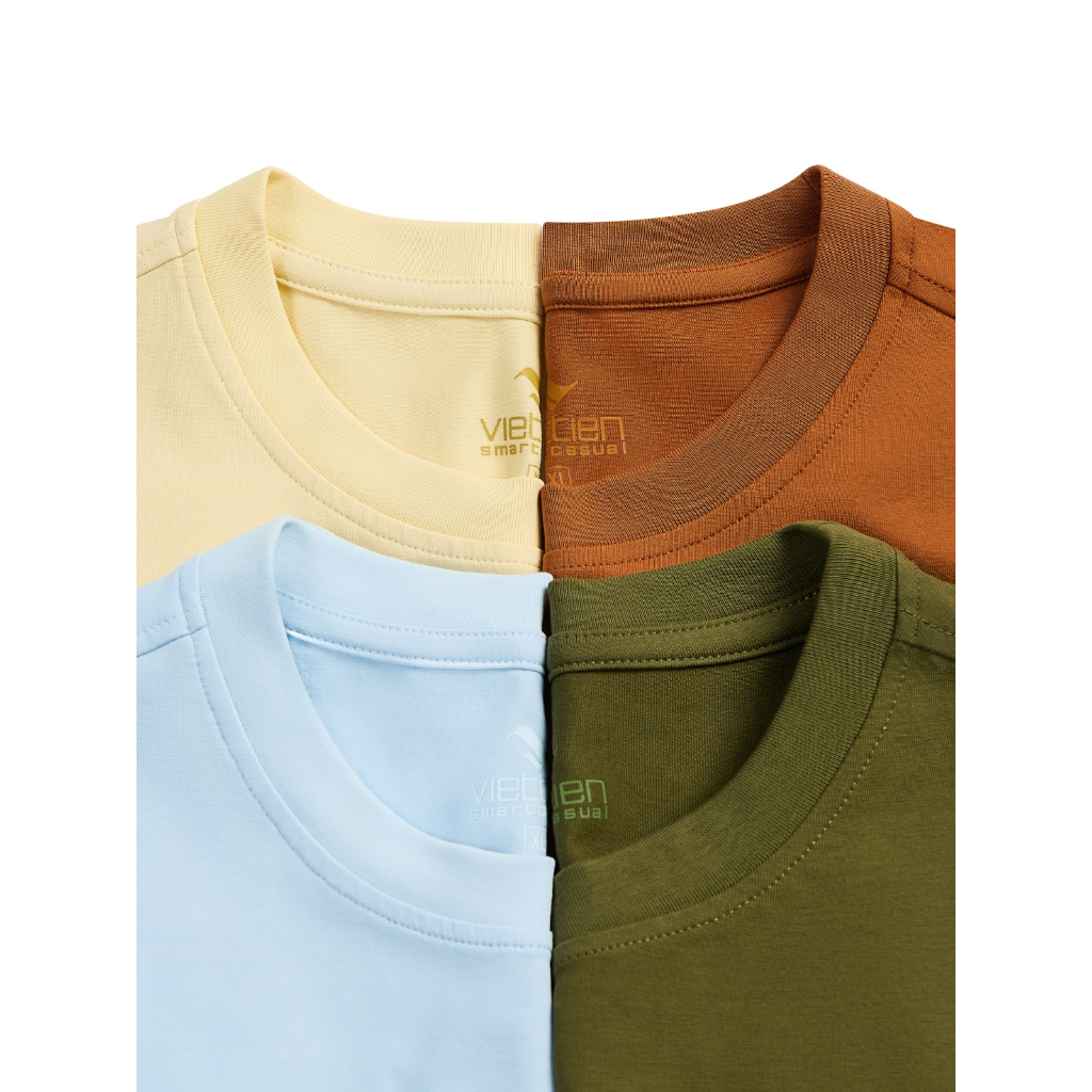 Áo thun T-Shirt cổ tròn VIETTIEN SMART CASUAL vải Cotton form REGULAR VT00000711