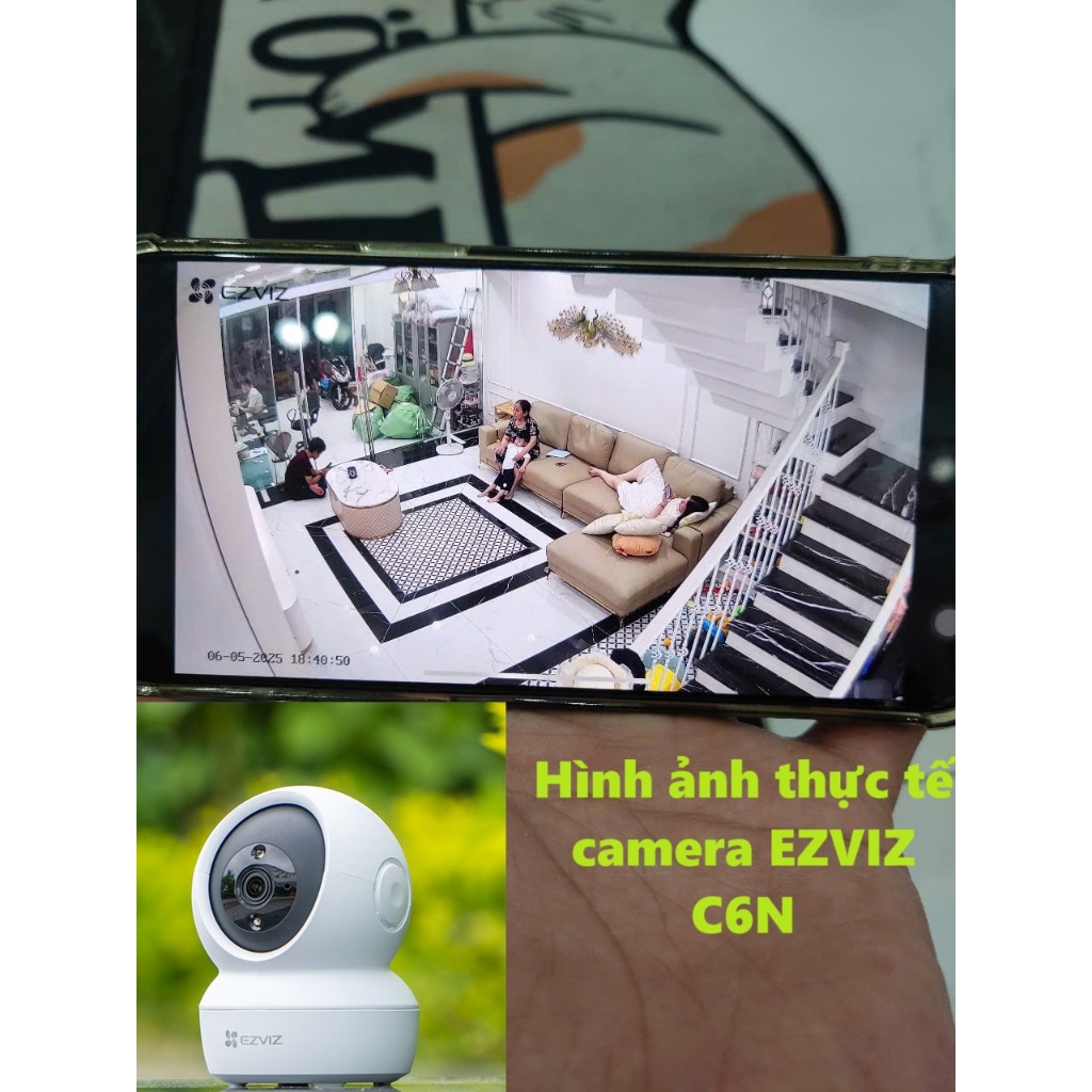 Camera wifi EZVIZ C6N 2mp, hàng lướt, đã qua sử dụng, hình thức còn mới trắng và đầy đủ chức năng | BigBuy360 - bigbuy360.vn