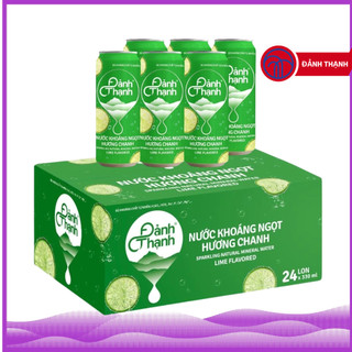 Thùng 24 Lon Nước Khoáng Ngọt Hương Chanh Có Gas Thiên Nhiên 330ml Đảnh Thạnh - Giàu và bổ sung vi khoáng tự nhiên