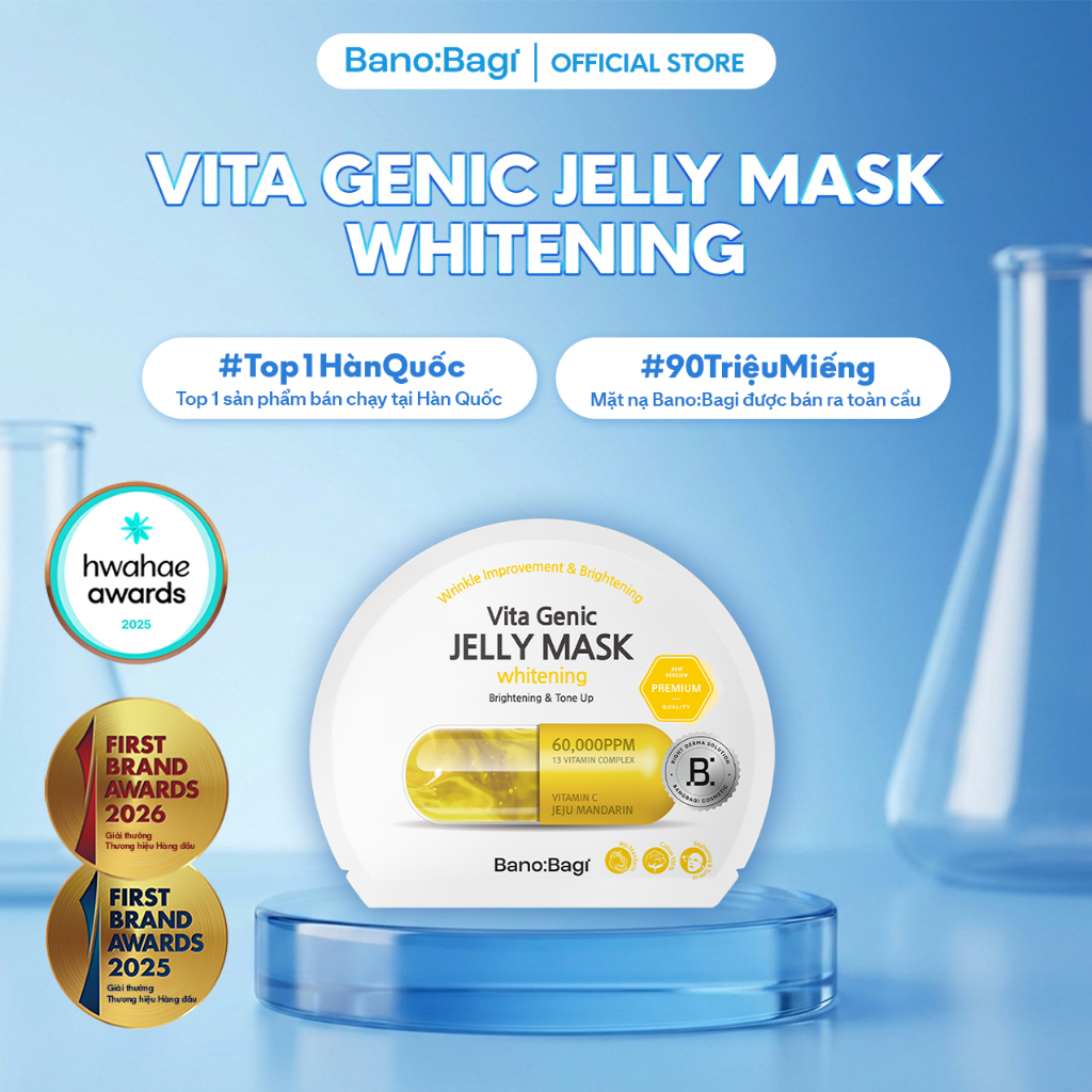 Mặt Nạ Bano:Bagi Vita Genic Jelly Mask Whitening Vitamin C Dưỡng Trắng 30ml