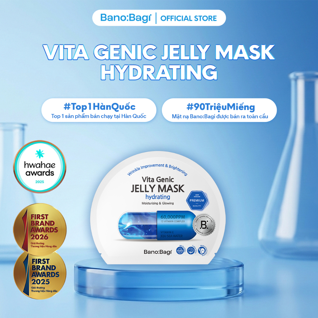 Mặt Nạ Bano:Bagi Vita Genic Jelly Mask Hydrating giúp cấp ẩm, phục hồi da 30ml