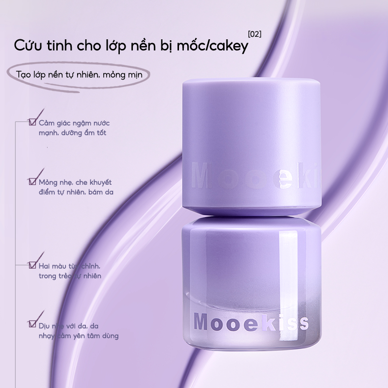 [DEAL] Kem lót trang điểm Mooekiss dưỡng ẩm và kiểm soát dầu thu nhỏ lỗ chân lông lâu trôi D01 10ml