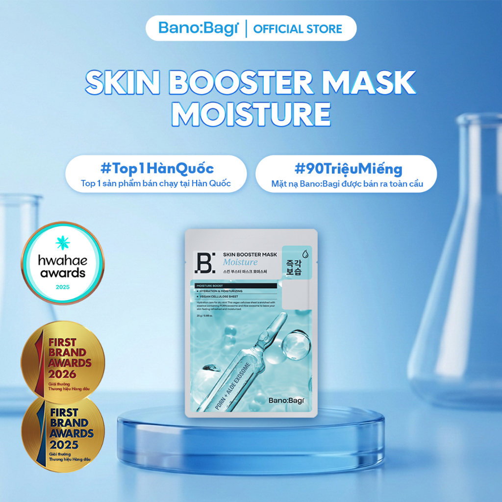 Mặt Nạ Bano:Bagi Skin Booster Mask Moisture Chăm Sóc Da Giúp Dưỡng Ẩm Làm Dịu Da 25ml