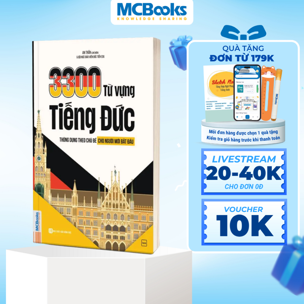 Sách - 3300 từ vựng tiếng Đức theo chủ đề dành cho người mới bắt đầu