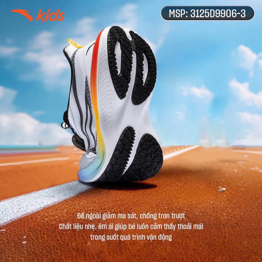 ANTA Kids Hydrogen Running Giày Chạy Thể Thao Bé trai 3125D9906. Nhẹ, Thoáng Khí, Đàn Hồi