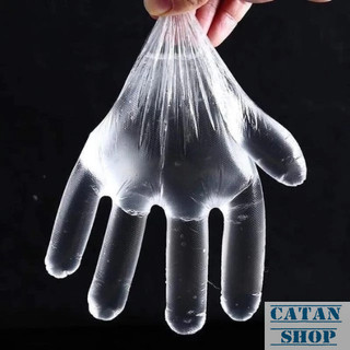 Hộp 200 Găng Tay Nylon Dùng Một Lần Siêu Dai Chất Liệu An Toàn Sử Dụng Chế Biến Thực Phẩm Tiện Dụng