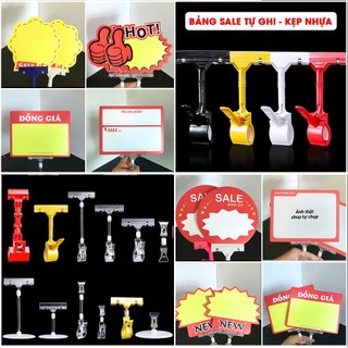 Combo 2 Bảng giá tự ghi, bảng sale HOT vàng viết xoá nhiều lần bằng bút lông tiện lợi