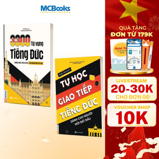 Sách - Combo 3300 từ vựng tiếng đức & Tự học giao tiếp tiếng Đức dành cho người mới bắt đầu