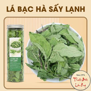 Lá bạc hà sấy lạnh 100g, trà bạc hà sạch thơm giúp thơm miệng, giảm căng thẳng, xông hơi giải cảm