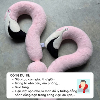 Gối Tựa Đầu Tựa Cổ Hình Dấu "?" HỒNG HẠC Vải Lông Kim Premium, Dùng Cho Thư Giãn, Du Lịch, Decor, Quà Tặng 2u.lifestyle