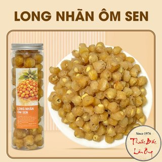 Long nhãn ôm sen sấy khô 100g, cùi dày, không tẩm đường, dùng pha trà, ăn vặt, nấu chè, dưỡng tâm, an thần