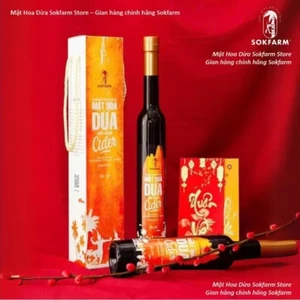 Nước uống lên men , Mật hoa dừa lên men sokfarm , cinder sokfarm 375ml , thức uống lên men ngon hảo hạng