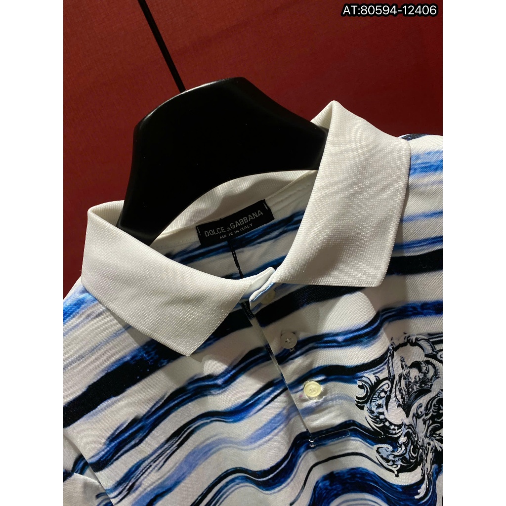 ÁO polo nam cổ tròn họa tiết tay ngắn phong cách trẻ trung chuẩn from