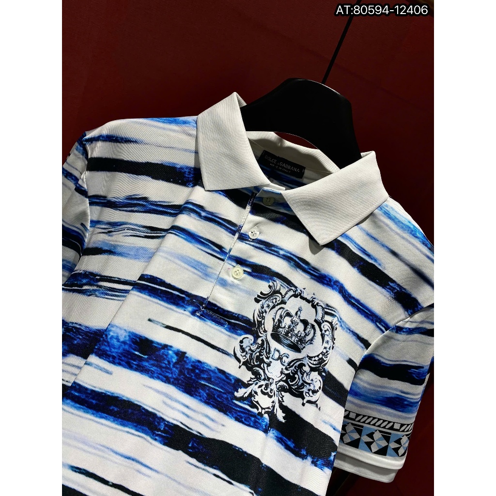 ÁO polo nam cổ tròn họa tiết tay ngắn phong cách trẻ trung chuẩn from