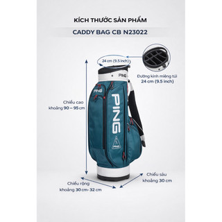 Túi đựng gậy Golf Caddy Bag CB N2302 – Thiết kế thể thao, nhẹ và tiện dụng (PING x Golfworldforall)