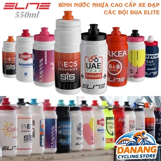 Bình Nước Xe Đạp ELITE 550ml Nhựa Cao Cấp – Phiên Bản Đội Đua (Fly Tex / Team) – Nhẹ, Dễ Bóp, Không BPA (New)