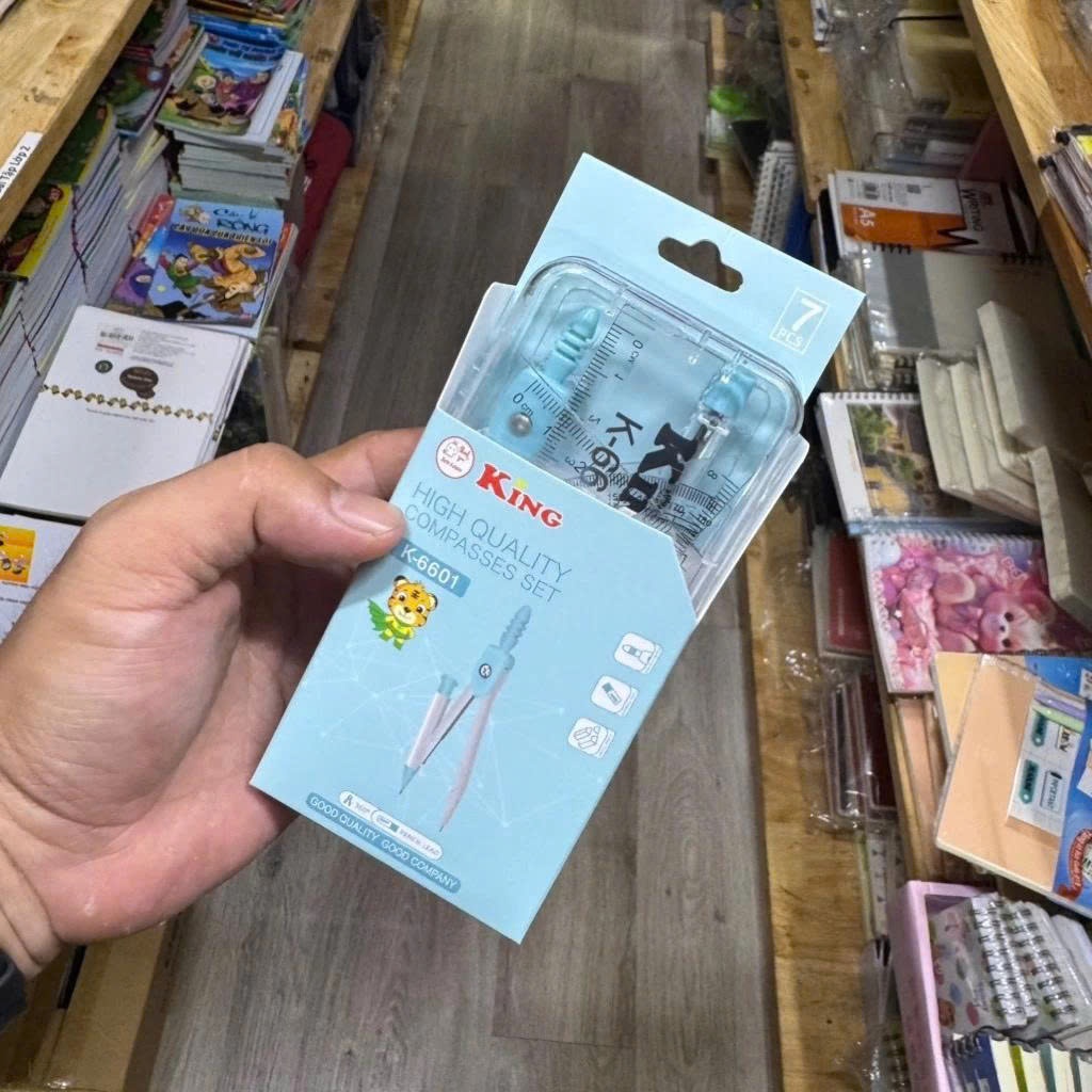 Bộ Comfa 7 chi tiết 6601, dụng cụ học tập tiện lợi cho học sinh cấp 1-2