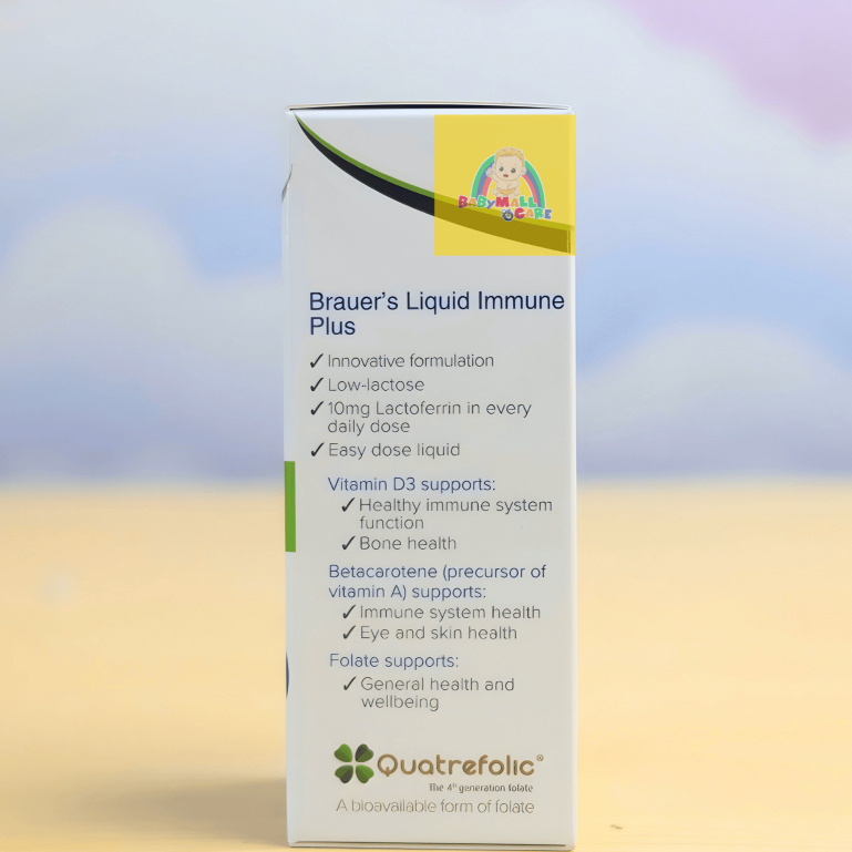 Dung Dịch Nhỏ Giọt Brauer Liquid Immune Plus Lactoferrin 23ml Hỗ Trợ Đề Kháng Cho Bé |Babymall&Care