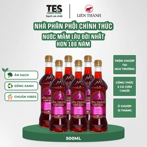 Thùng 6 chai Nước Mắm Liên Thành Nhãn Ngọc 40 độ đạm 500ml chai thủy tinh giá ưu đãi