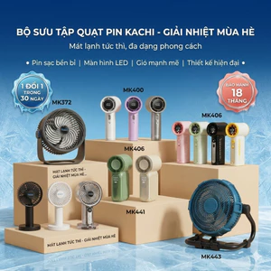 Quạt cầm tay Kachi pin khoẻ, nhiều cấp độ gió siêu mạnh, giá siêu rẻ