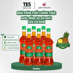 Thùng 6 chai Nước Mắm Chay Liên Thành 5 độ đạm 500ml chai thủy tinh giá ưu đãi