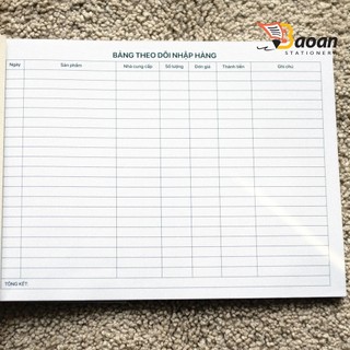 SỔ NHẬP HÀNG / BÁN HÀNG KHỔ A4 GIẤY DÀY, BÌA IN MÀU ++++