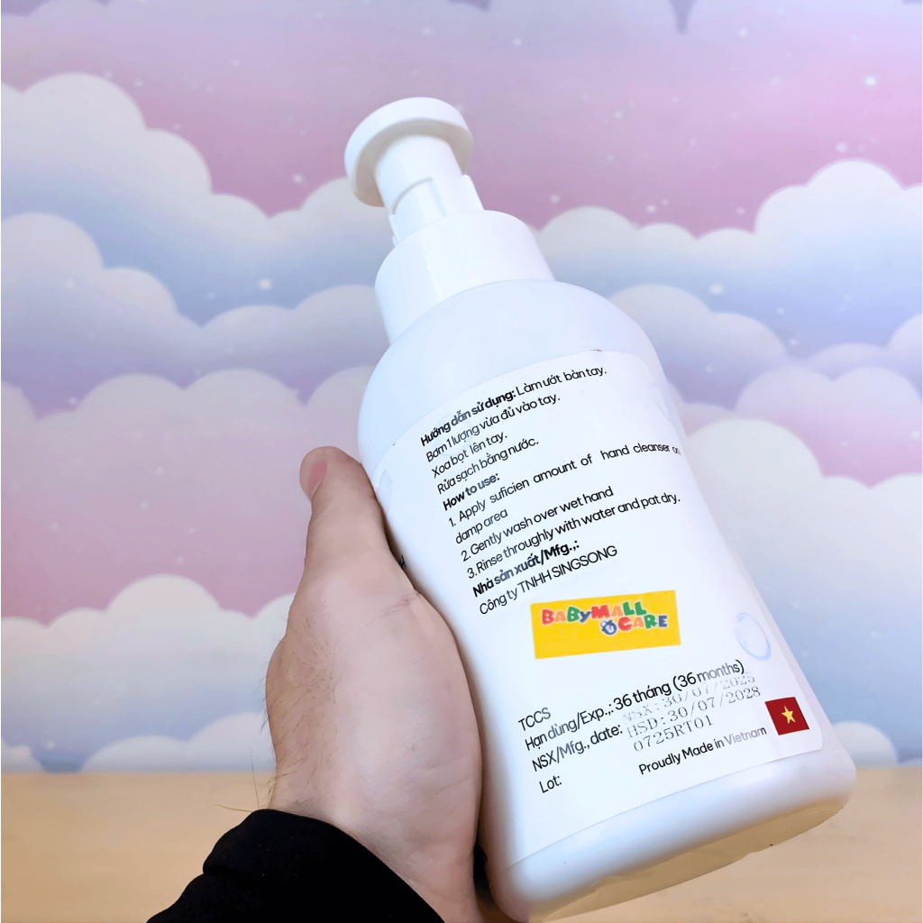 Xà Phòng Rửa Tay Tạo Bọt  Sing Song Foaming Baby Hand Wash Cho Da Nhạy Cảm Chai 500ML |Babymall&Care