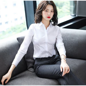 Áo Sơ Mi Trắng Nữ Công Sở Áo Sơmi Nữ Tay Dài Chiết Eo Và Somi Nữ Tay Ngắn Ôm Eo - GN1 CHIẾT EO