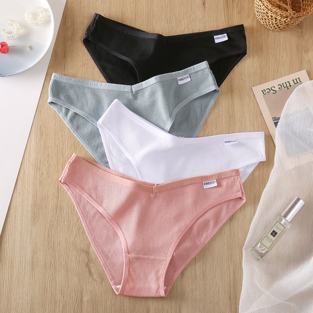 Quần lót nữ cotton gân tăm dày dặn thoáng mát thậm hút dàn hồi tốt đáy lót 2 lớp khử mùi LANIXA L246