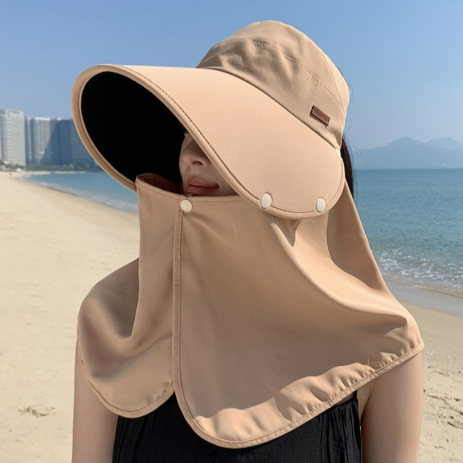 Mũ Chống Nắng Chống Tia UV 2026 Vành Rộng Che Cổ, Mũ Đi Biển Chống Nắng Toàn Diện Cho Nữ