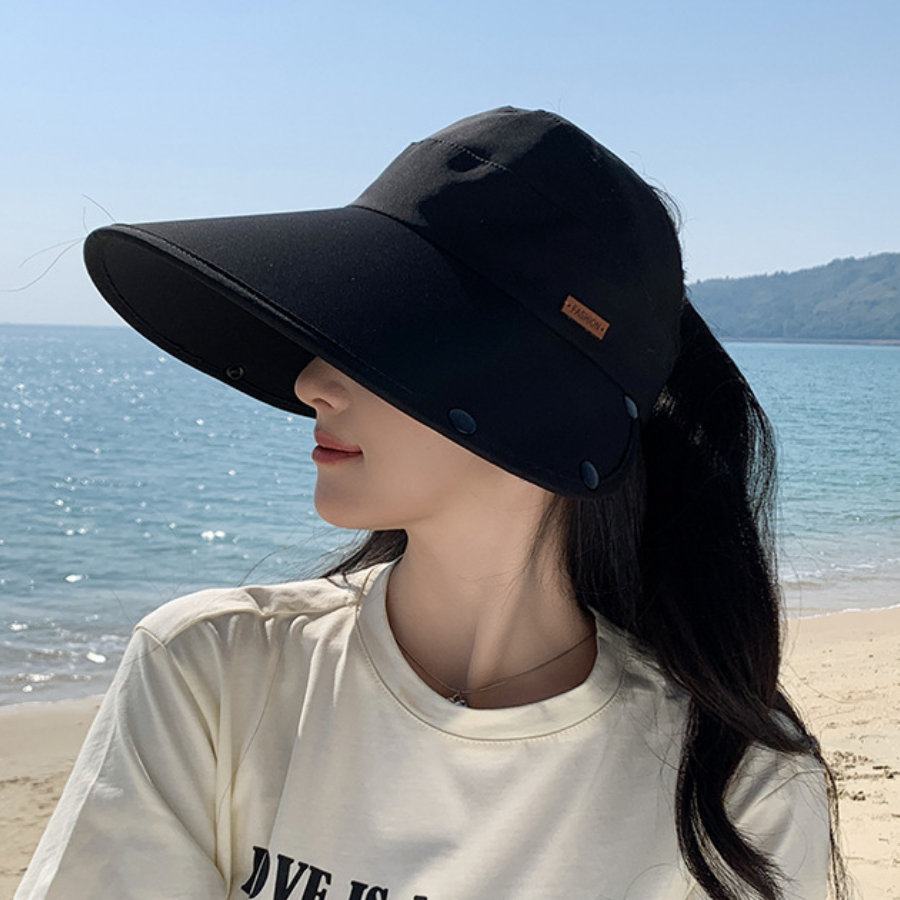 Mũ Chống Nắng Chống Tia UV 2026 Vành Rộng Che Cổ, Mũ Đi Biển Chống Nắng Toàn Diện Cho Nữ
