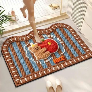 Thảm Lau Chân 3D Hình Thú 60x40cm – Thảm Chùi Chân Lông Cừu Mềm Mại, Thấm Nước, Chống Trượt