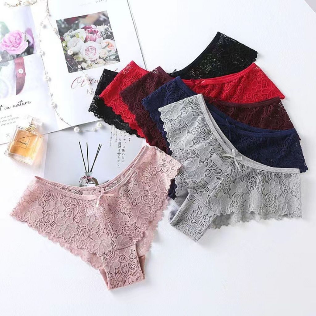 Quần lót nữ ren lưới sang trọng thoáng mát cạp vừa tôn dáng gợi cảm dáng chữ y xinh xắn LANIXA L6824