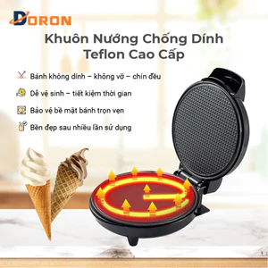 Máy nướng bánh ốc quế DORON 1200W làm nóng đều 2 mặt, bánh thơm ngon