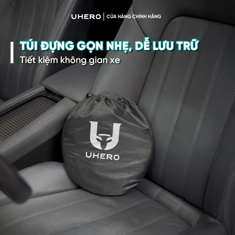Tấm chắn nắng kính lái ô tô UHERO bản to không dính, vải Titan Oxford 420D cao cấp cách nhiệt, chống tia UV, gấp gọn tiệ