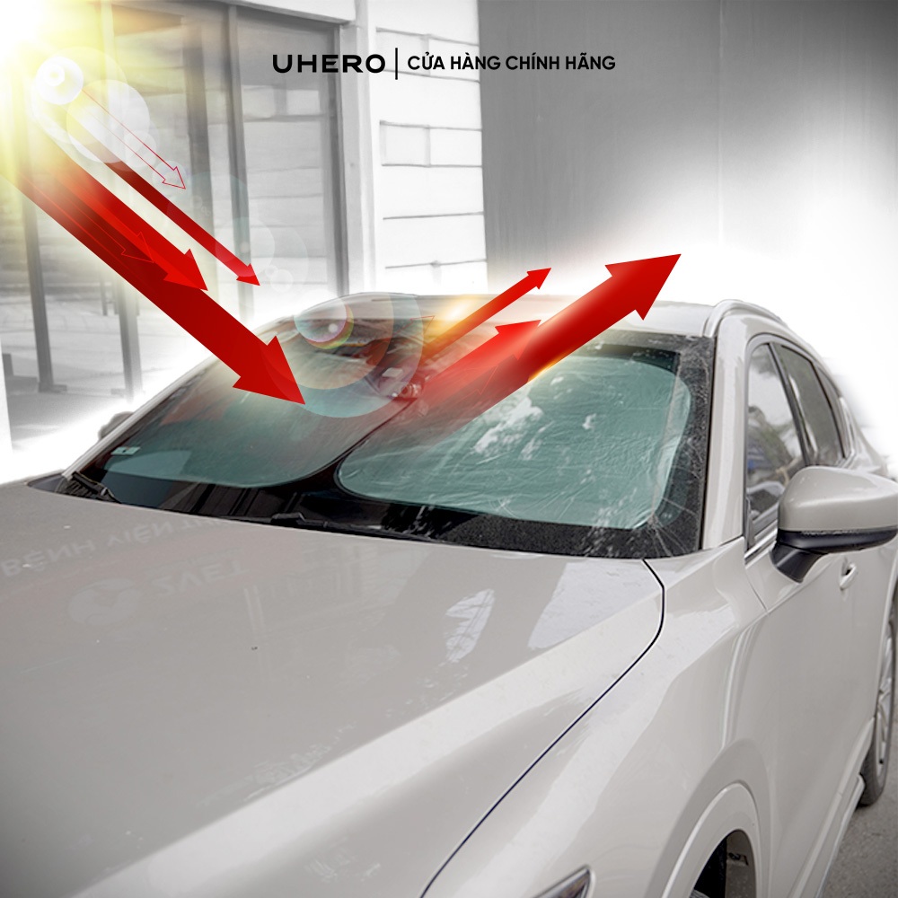 Tấm chắn nắng kính lái ô tô UHERO dính tĩnh điện, cản nắng 99%, thiết kế vừa vặn mọi dòng xe, bảo hành 12 tháng