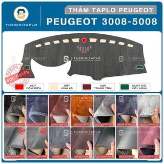 [Peugeot 2008/3008/408/5008] Thảm taplo oto da Nano Blockers UV, 3D Flare, Nhung lông tuyết viền Ziczac chống cong vênh