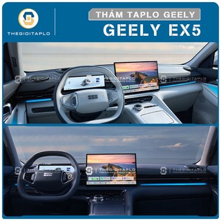 [GEELY EX5 2025-2026] Thảm taplo oto da Nano Blockers UV, 3D Flare, Nhung lông tuyết viền Ziczac chống cong vênh