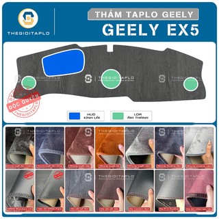 [GEELY EX5 2025-2026] Thảm taplo oto da Nano Blockers UV, 3D Flare, Nhung lông tuyết viền Ziczac chống cong vênh