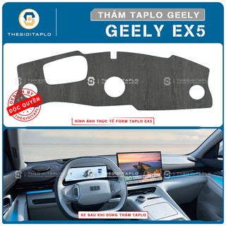 [GEELY EX5 2025-2026] Thảm taplo oto da Nano Blockers UV, 3D Flare, Nhung lông tuyết viền Ziczac chống cong vênh