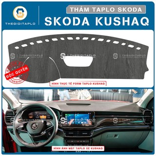 [Skoda Kushaq 2025-2026] Thảm taplo oto da Nano Blockers UV, 3D Flare, Nhung lông tuyết viền Ziczac chống cong vênh