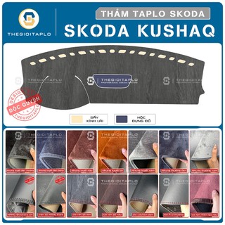 [Skoda Kushaq 2025-2026] Thảm taplo oto da Nano Blockers UV, 3D Flare, Nhung lông tuyết viền Ziczac chống cong vênh