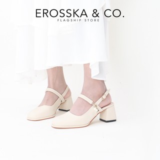 EROSSKA - Giày cao gót nữ mary jane phối hạt ngọc kiểu dáng thanh lịch màu trắng cao 6cm - EL038
