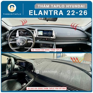 [Hyundai Elantra 2016-2024]  Thảm taplo oto da Nano Blockers UV,3D Flare,Nhung lông tuyết viền Ziczac chống cong vênh