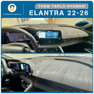 [Hyundai Elantra 2016-2024]  Thảm taplo oto da Nano Blockers UV,3D Flare,Nhung lông tuyết viền Ziczac chống cong vênh